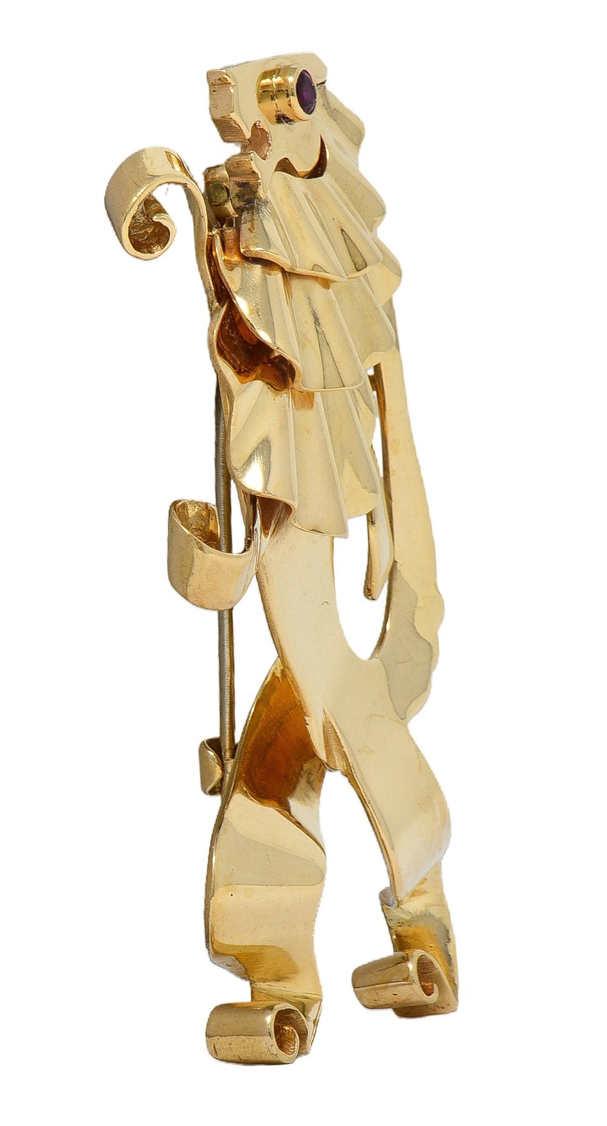 Traebert & Hoffman Mauboussin Retro Ruby 14k Gold… - image 3