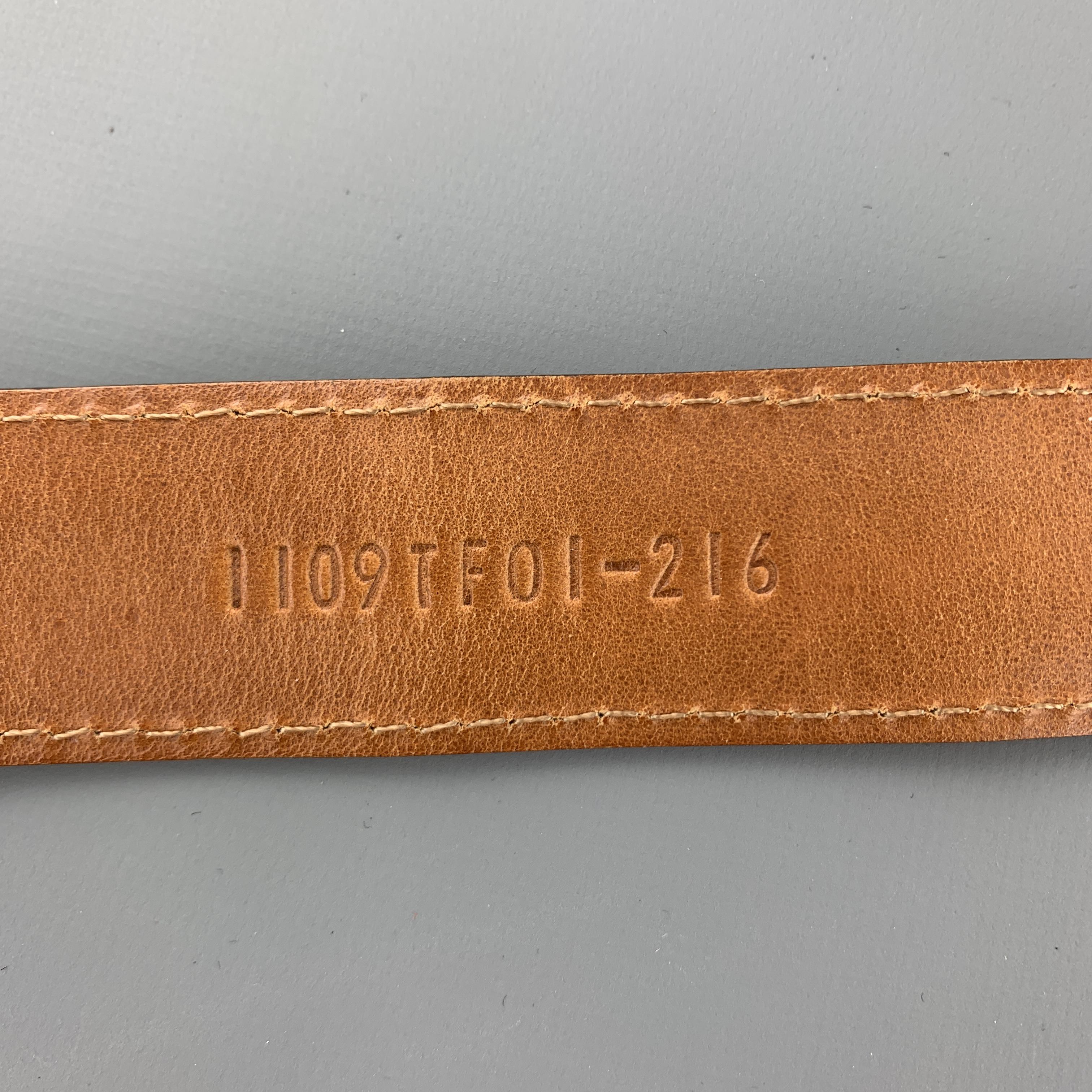 Men's TRAFALGAR Size 38 Brown Leather Alligator Belt