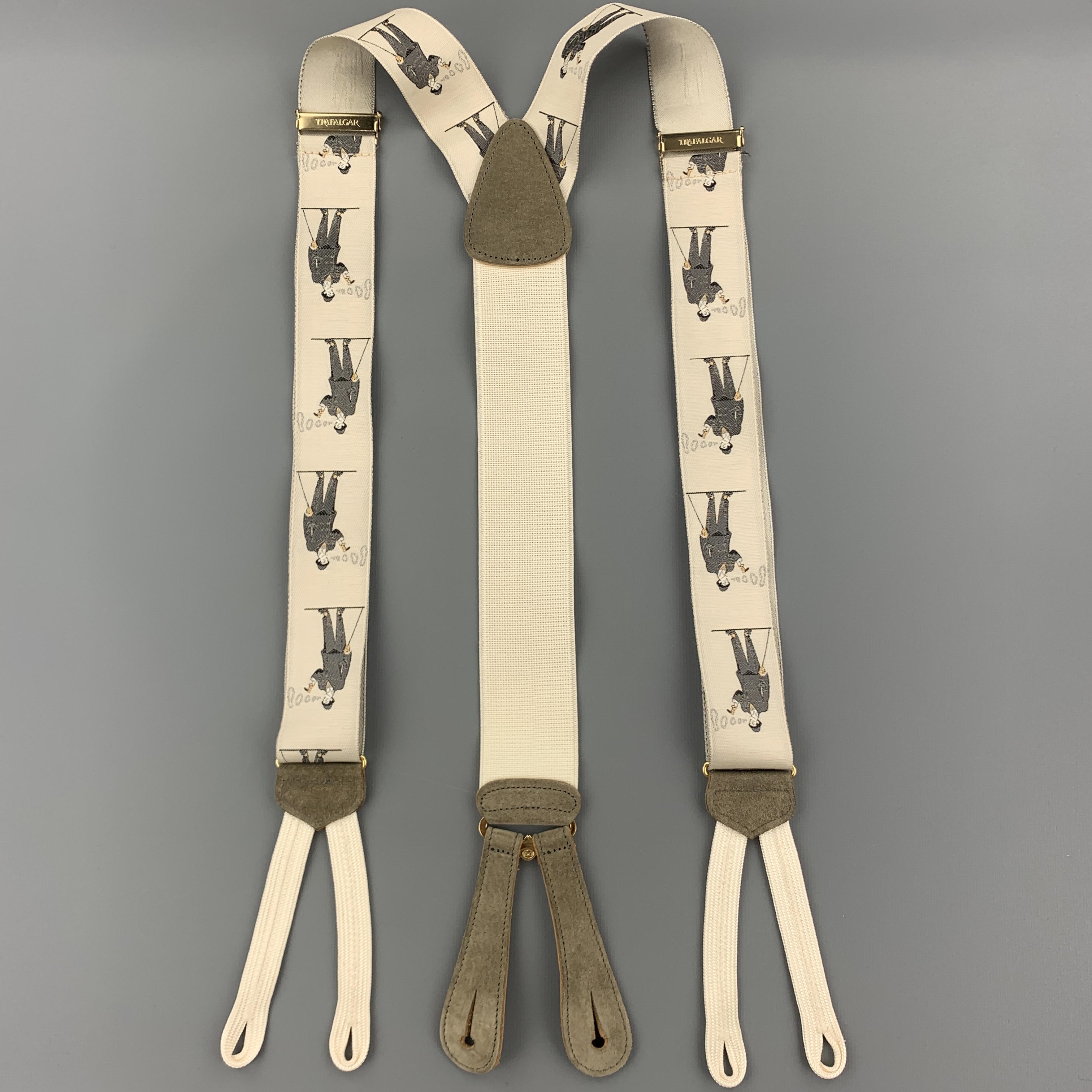 TRAFALGAR suspenders comes in a beige 