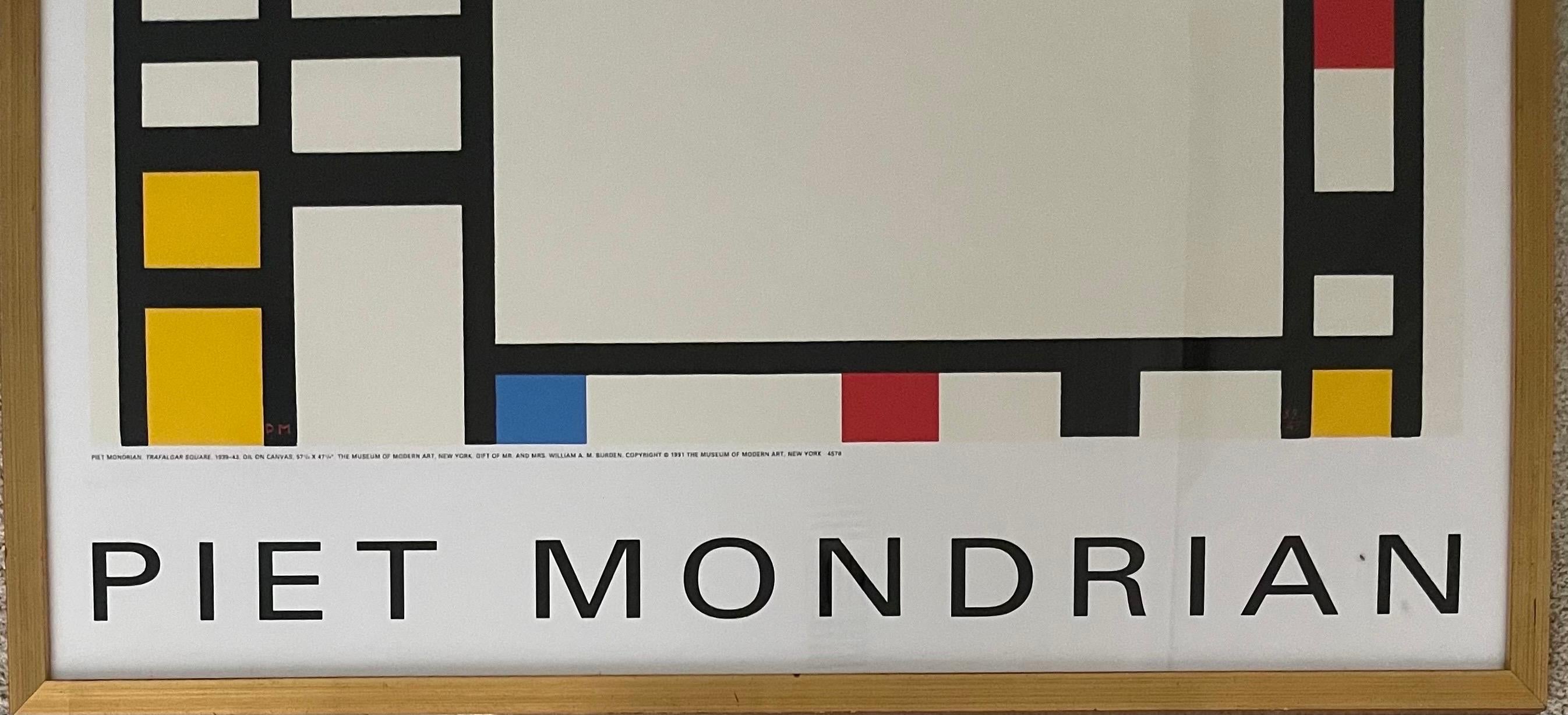 Reproduction de la lithographie carrée contemporaine de Trafalgar par Piet Mondrian en vente 3