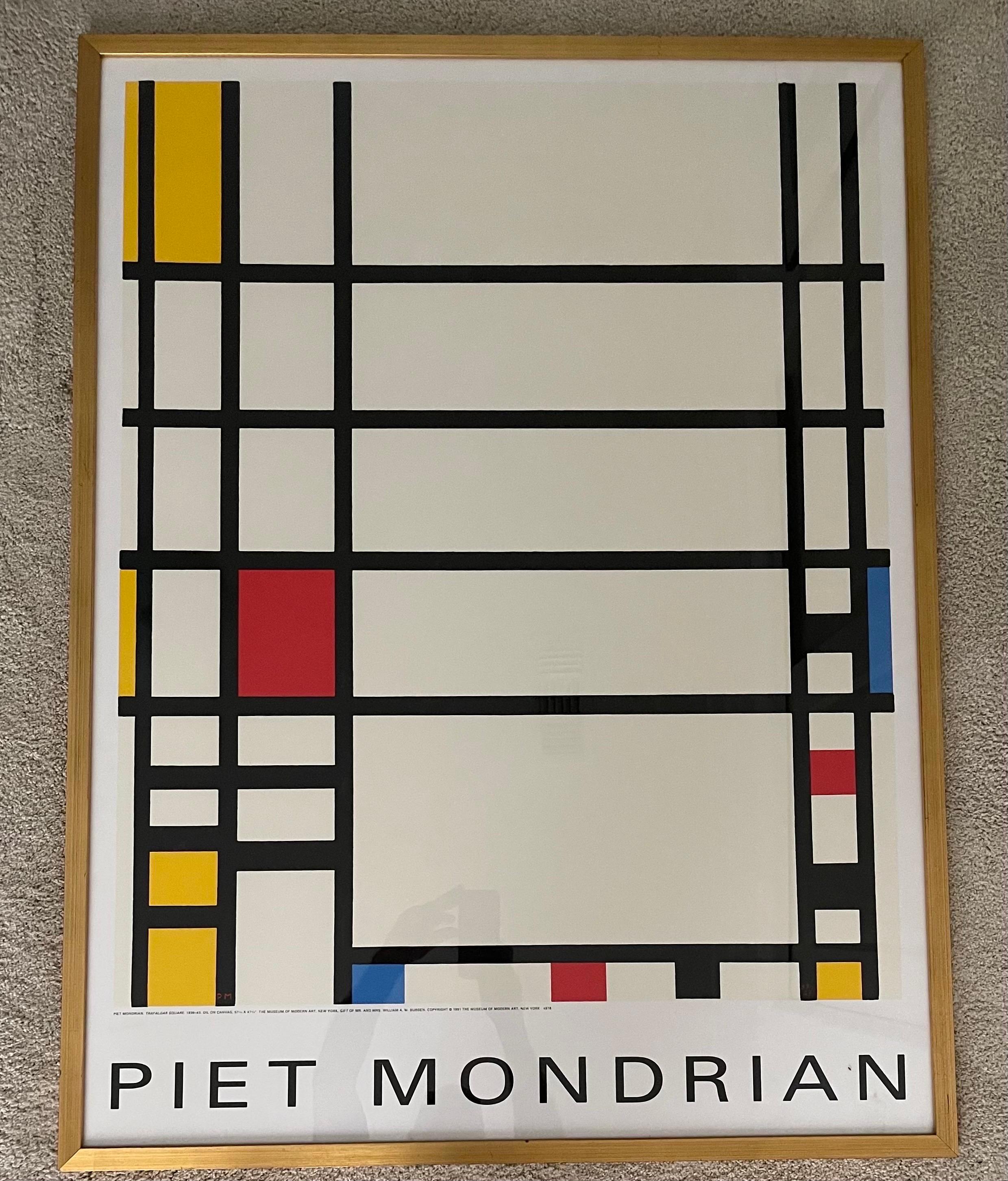 Reproduction de la lithographie carrée contemporaine de Trafalgar par Piet Mondrian en vente 4
