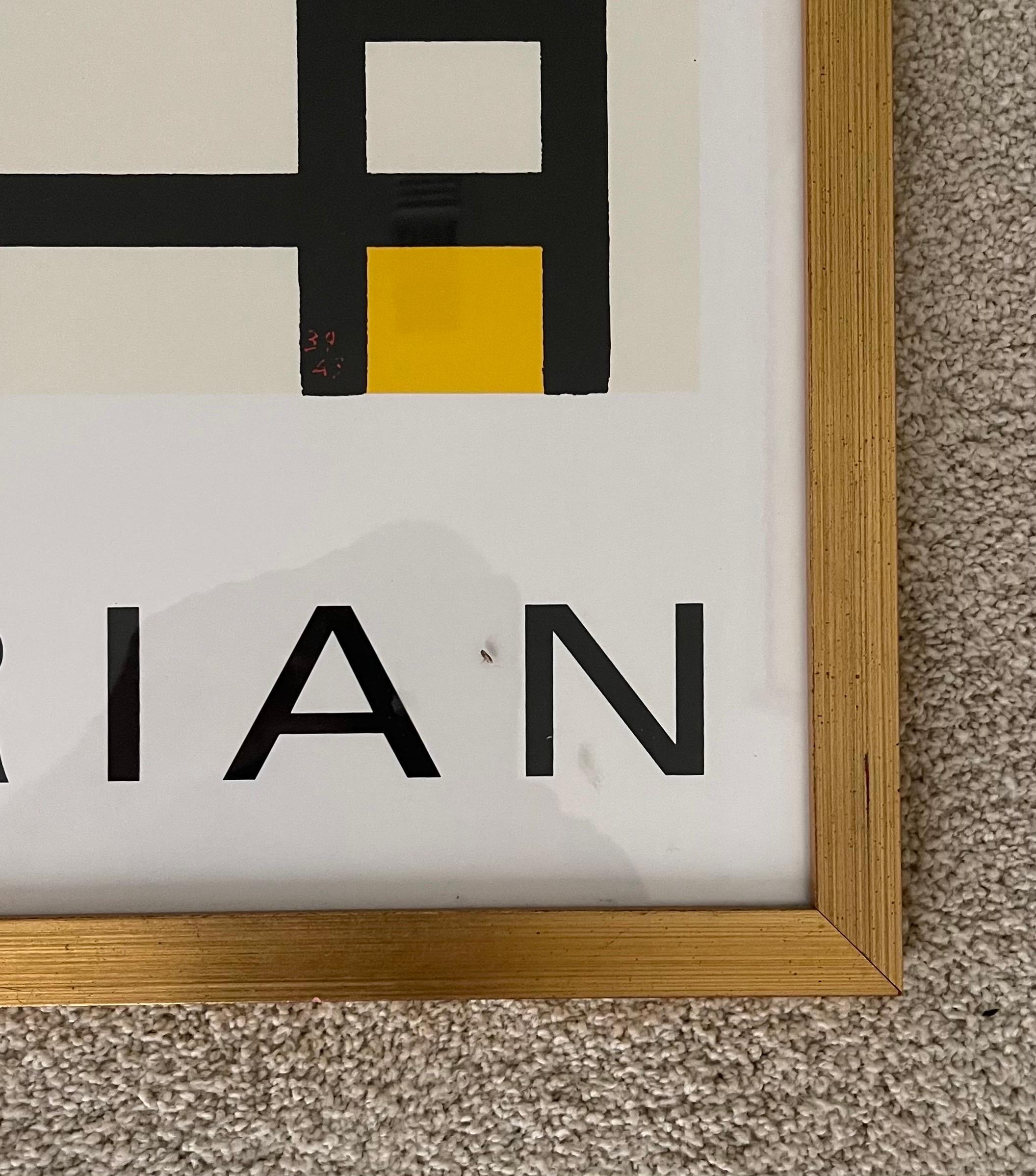 20ième siècle Reproduction de la lithographie carrée contemporaine de Trafalgar par Piet Mondrian en vente