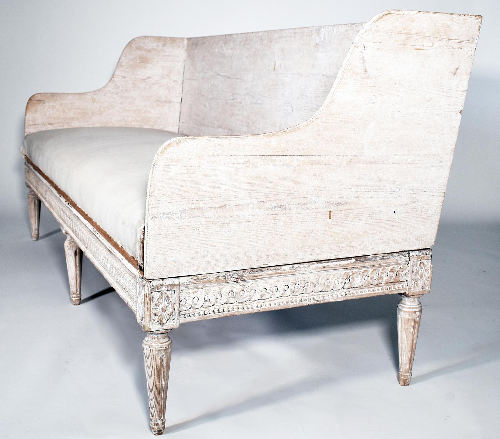 Hand-Carved 18th Century Swedish Sofa  