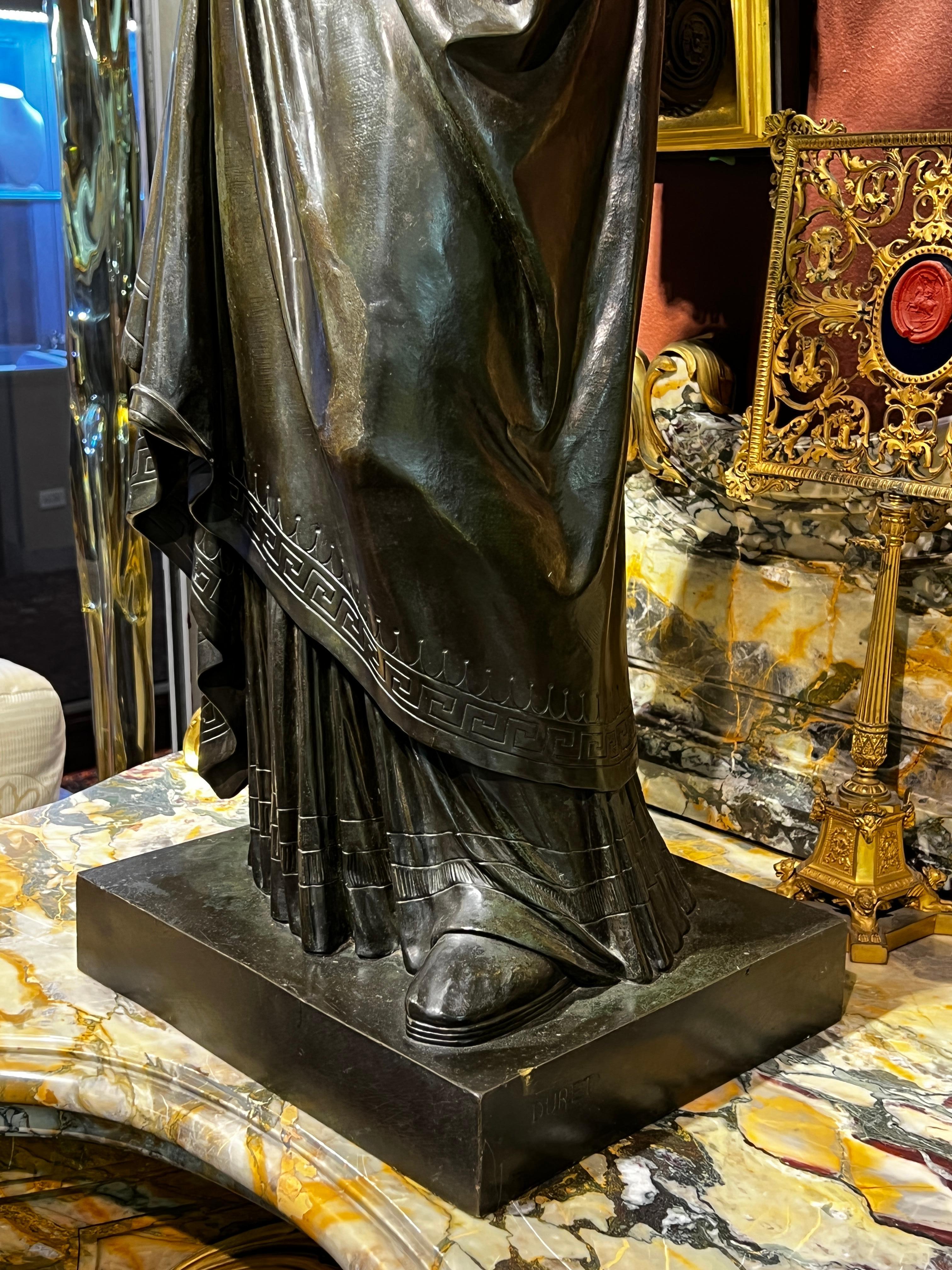 Figure en bronze de la tragédie d'après Francisque Joseph Duret en vente 3