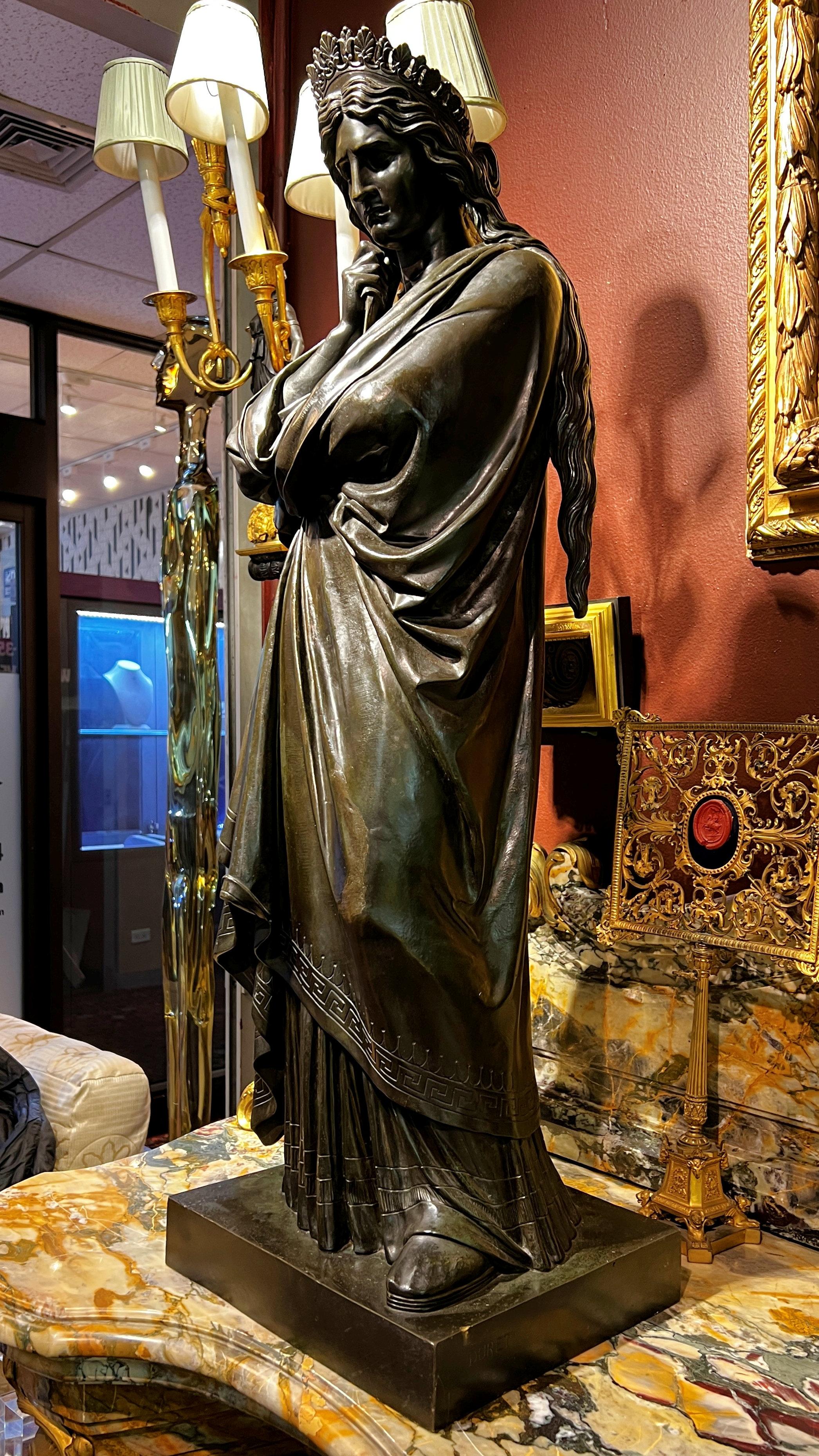 Figure en bronze de la tragédie d'après Francisque Joseph Duret en vente 4