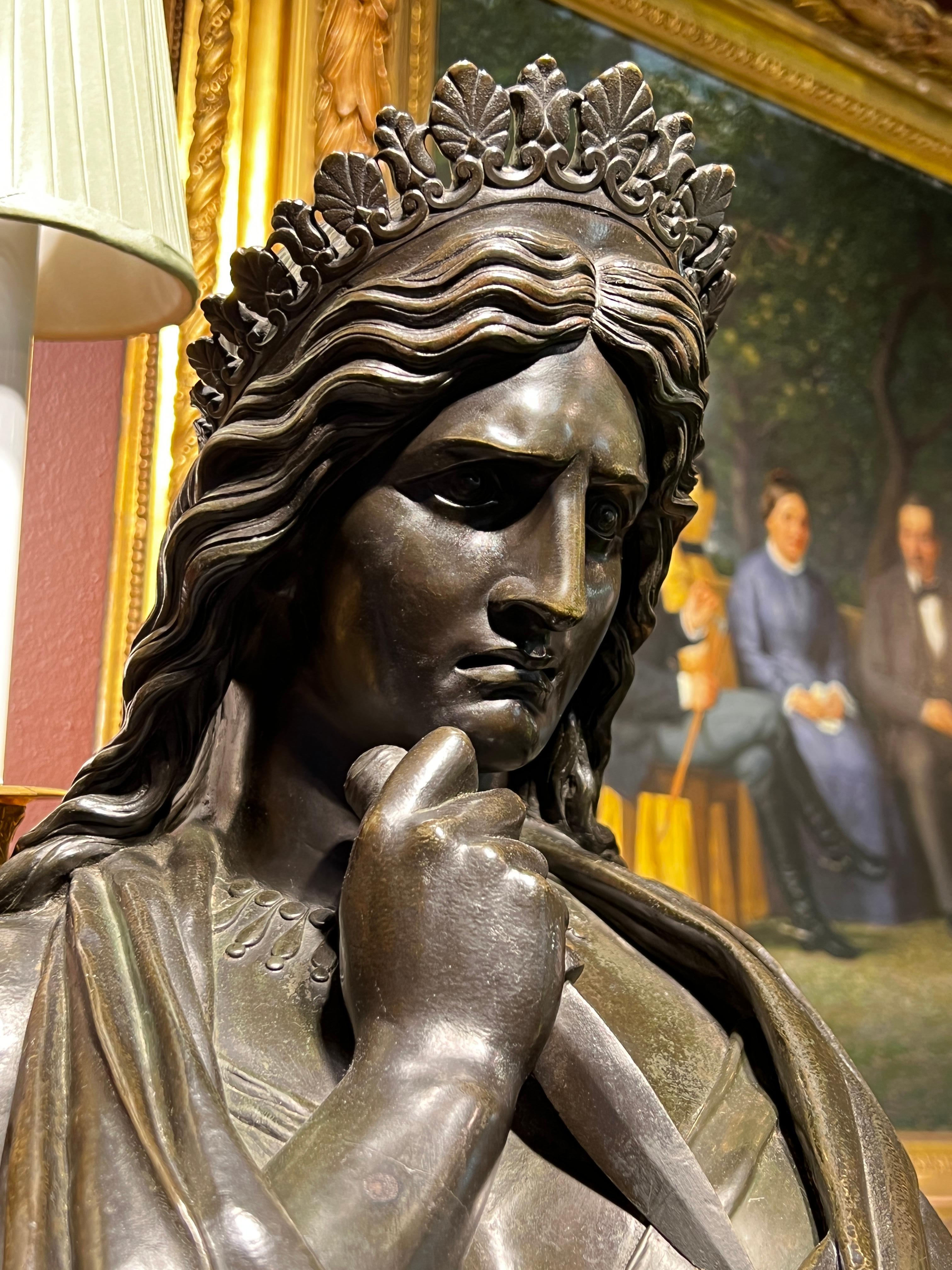 XIXe siècle Figure en bronze de la tragédie d'après Francisque Joseph Duret en vente
