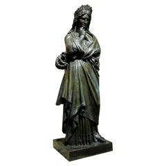Tragedy Bronze Figure After Francisque Joseph Duret