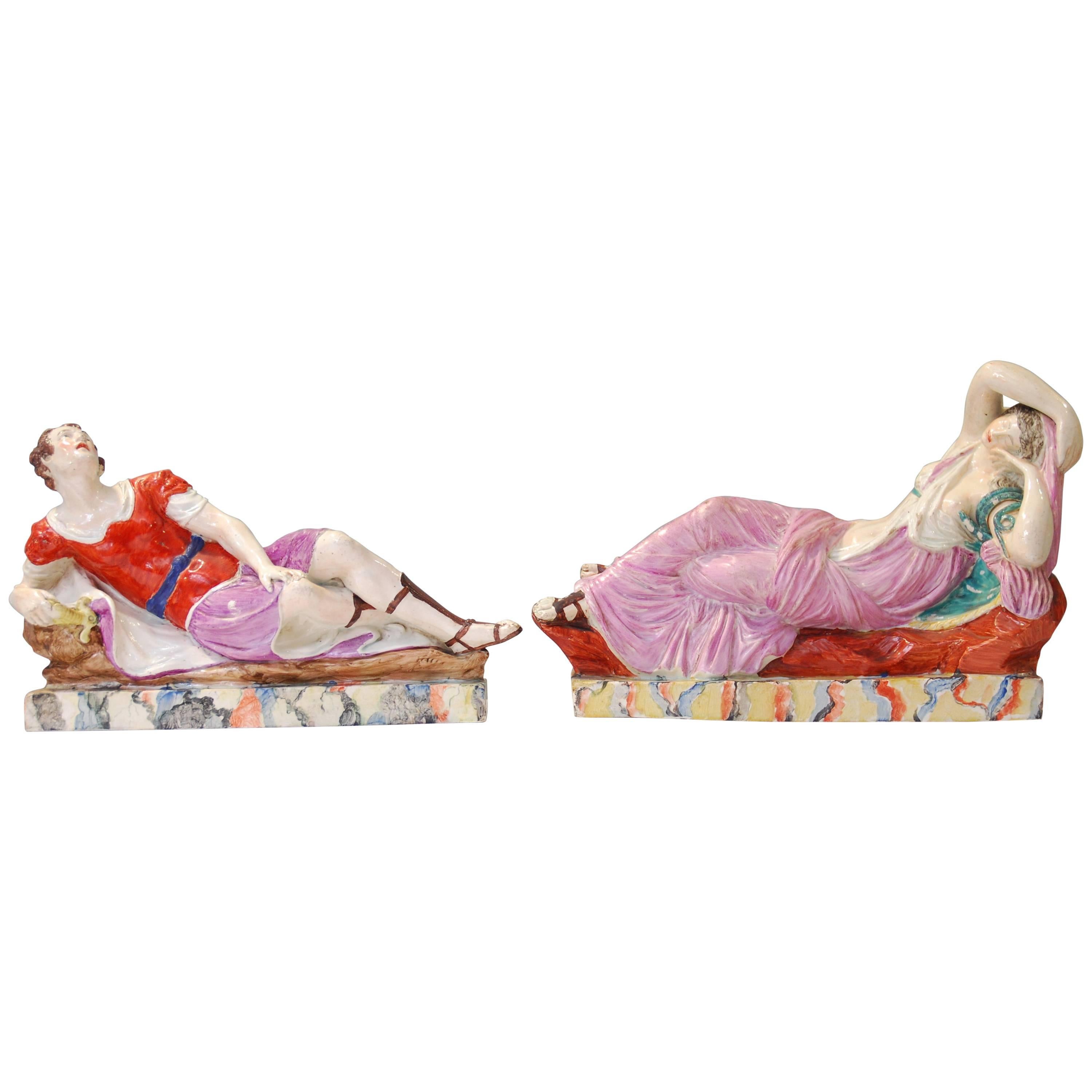 Couple Tragic Couple Antony et Cléopâtre, Creamware, Ralph & Enoch Wood, vers 1780