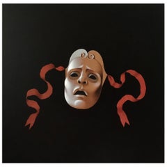 Masque tragique, peinture originale de Lynn Curlee