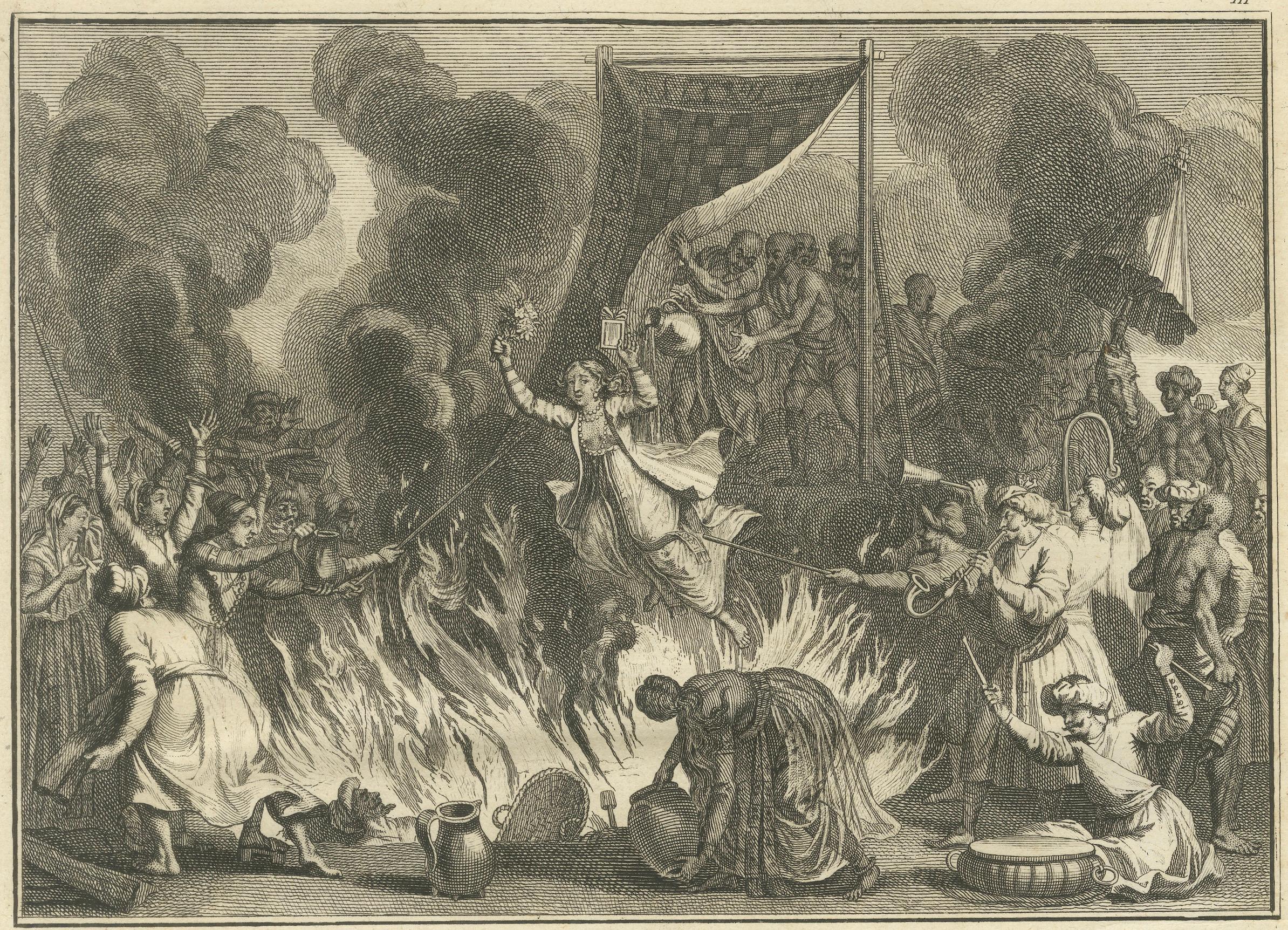 Ritos Trágicos de la Viudedad: Sati y costumbres funerarias en la India, 1727 en venta 4