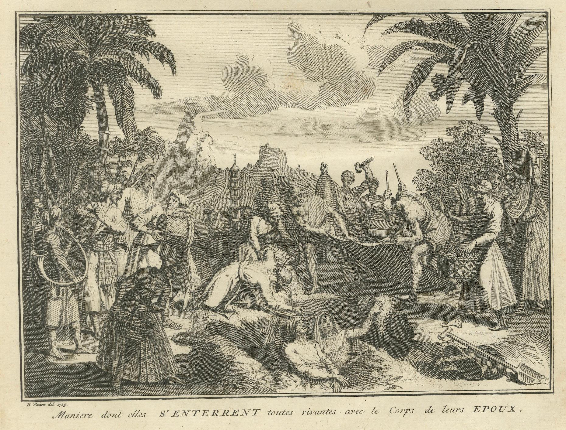 Ritos Trágicos de la Viudedad: Sati y costumbres funerarias en la India, 1727 en venta 5