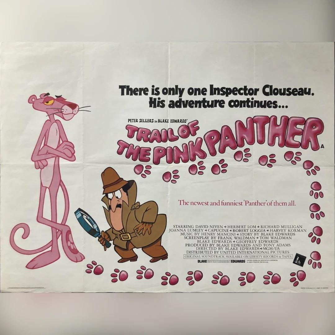 Trail Of The Pink Panther (1982)
Original British Quad (30 X 40 Inches)

An original 1982 British quad for Blake Edwards’ The Trail of the Pink Panther, starring Peter Sellers as the bumbling Chief Inspector Clouseau. In this comedic sequel,