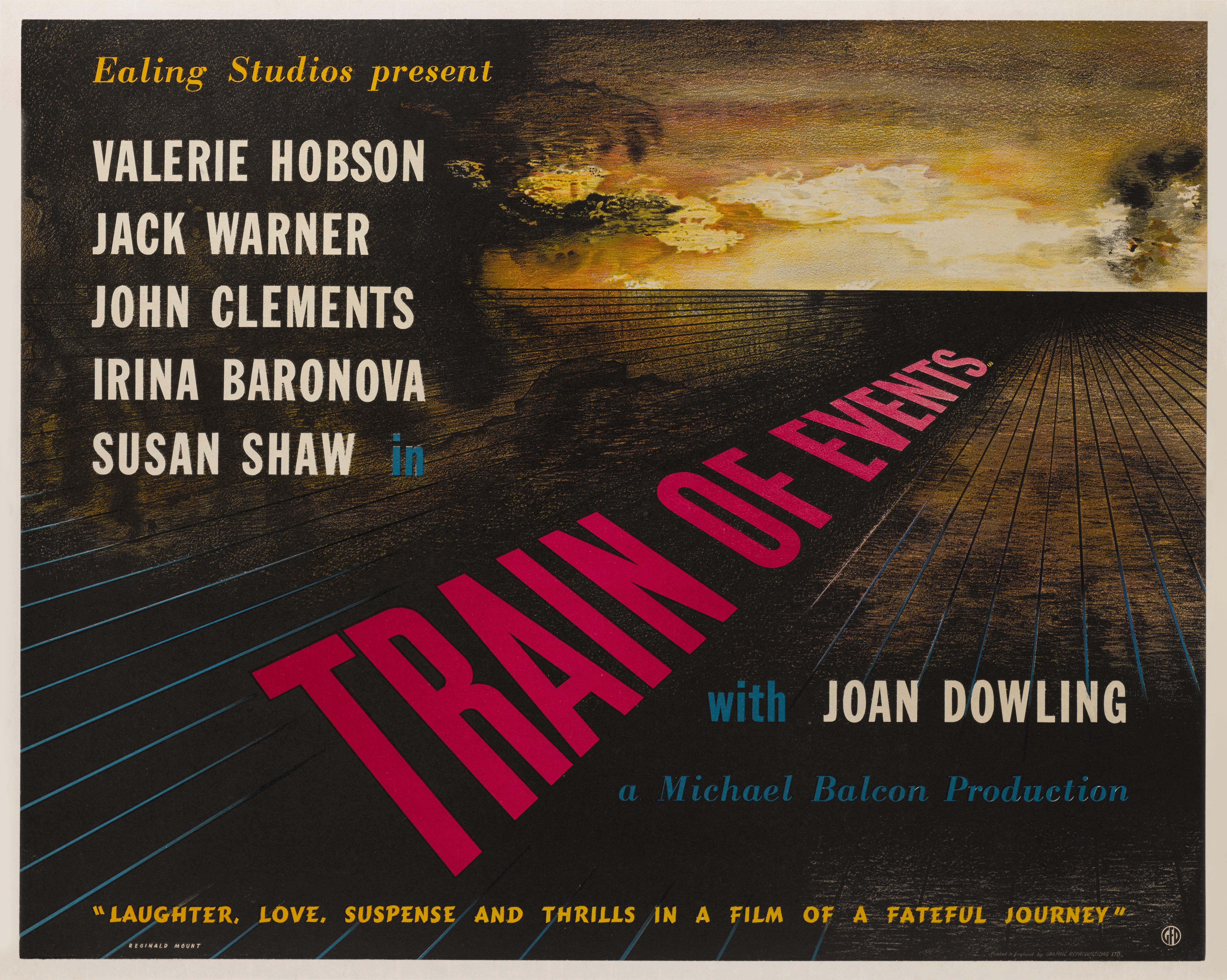 Original British film poster for the 1949 Ealing Studios drama starring Valerie Hobson, Jack Warner, Gladys Henson. The film was directed by Sidney Cole, Charles Crichton and Basil Dearden. The artwork is by the British artist Reginald Mount