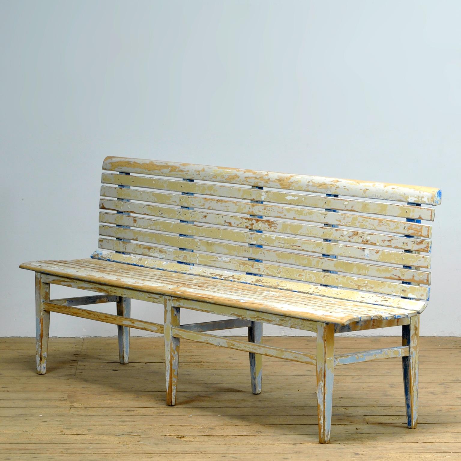 Industrial Train Station Waiting Bench, Circa 1940 For Sale