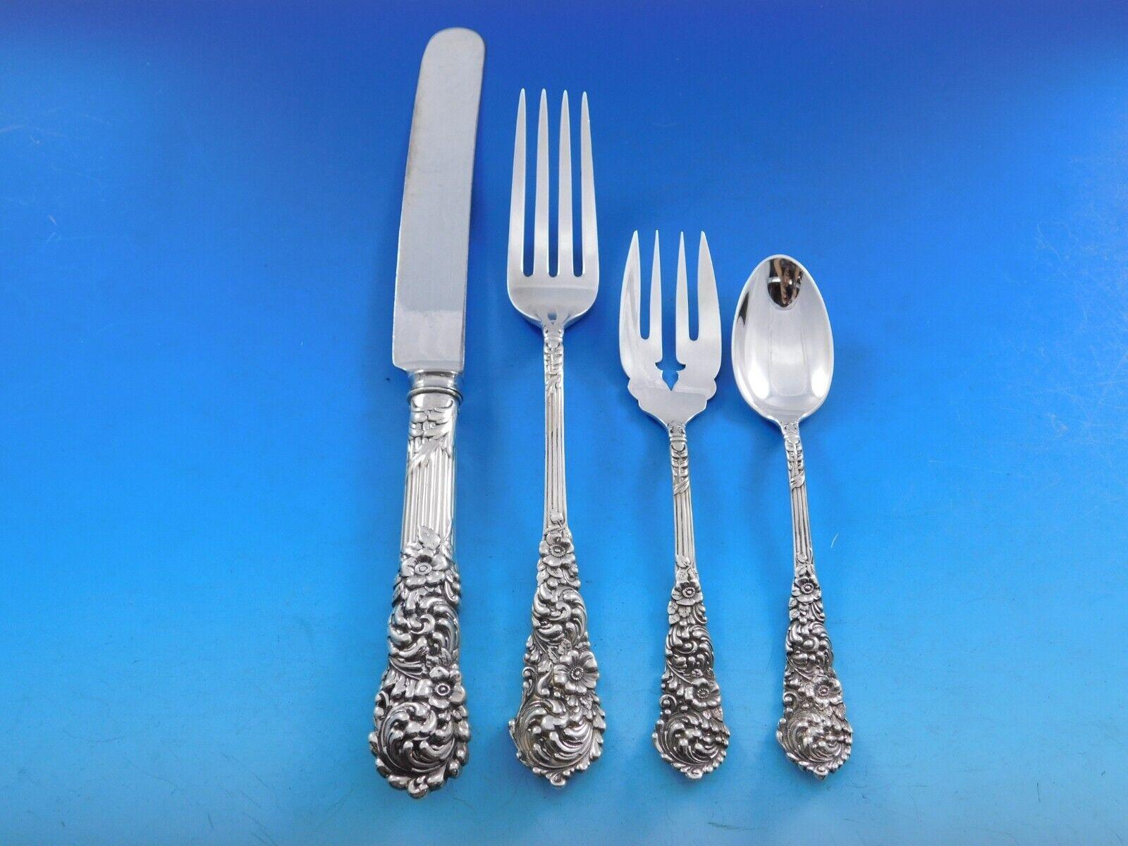Trajan by Reed & Barton Sterling Silver Flatware Set Service 186 pcs Dinner For Sale 1