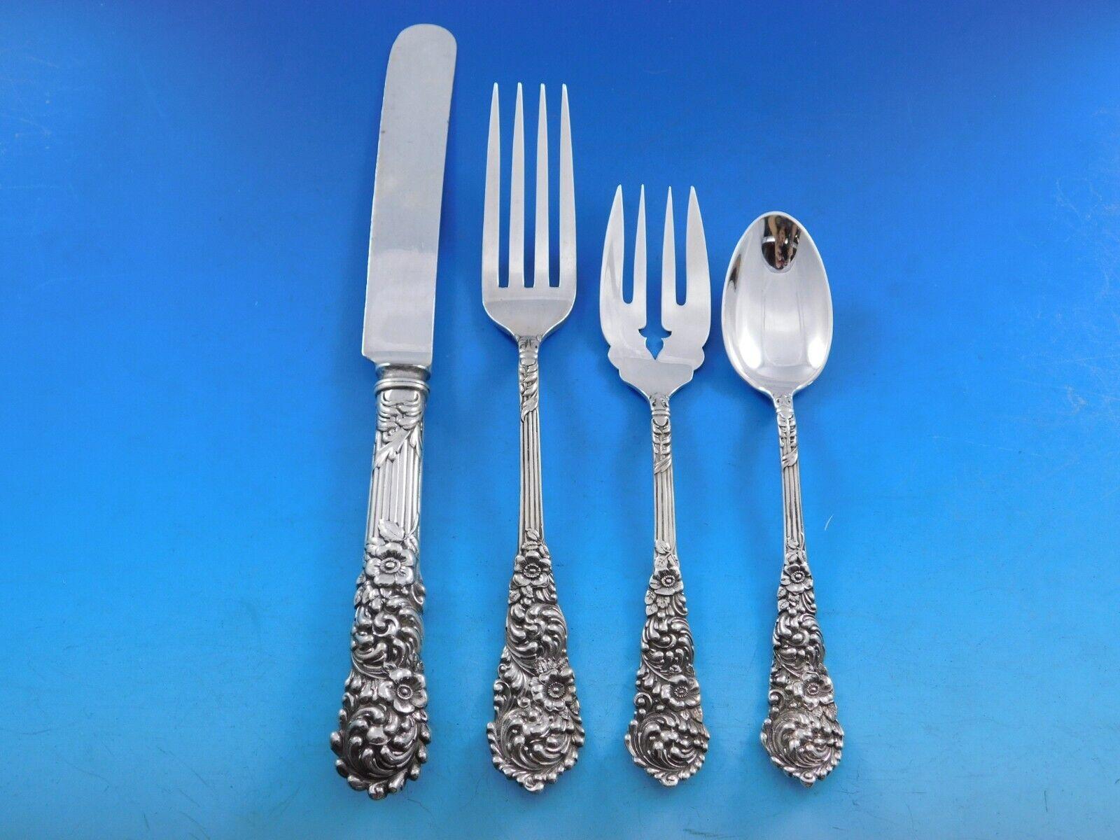 Trajan by Reed & Barton Sterling Silver Flatware Set Service 186 pcs Dinner For Sale 2