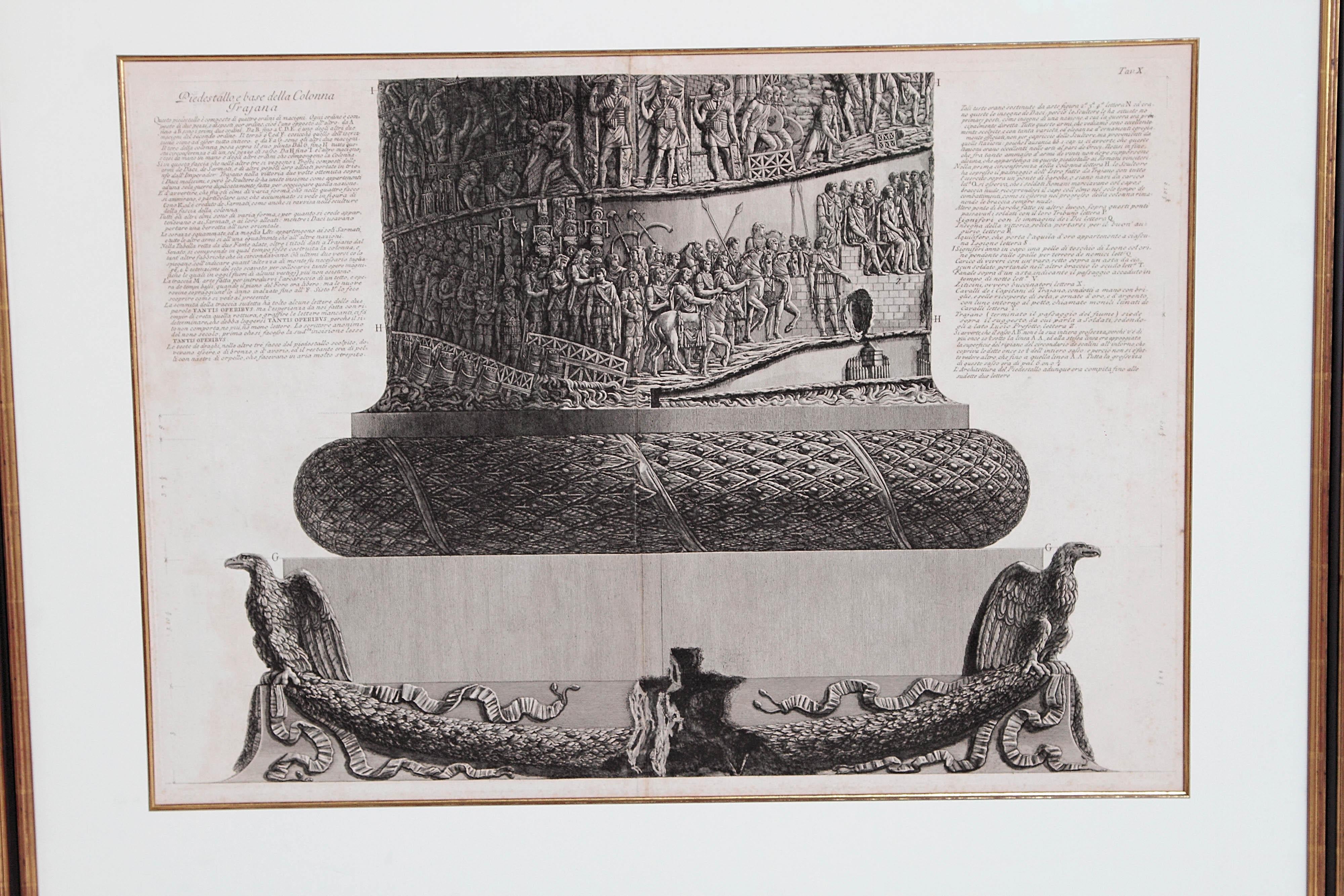 Trajan's Column Plates X and XI by Giovanni Battista Piranesi For Sale 3