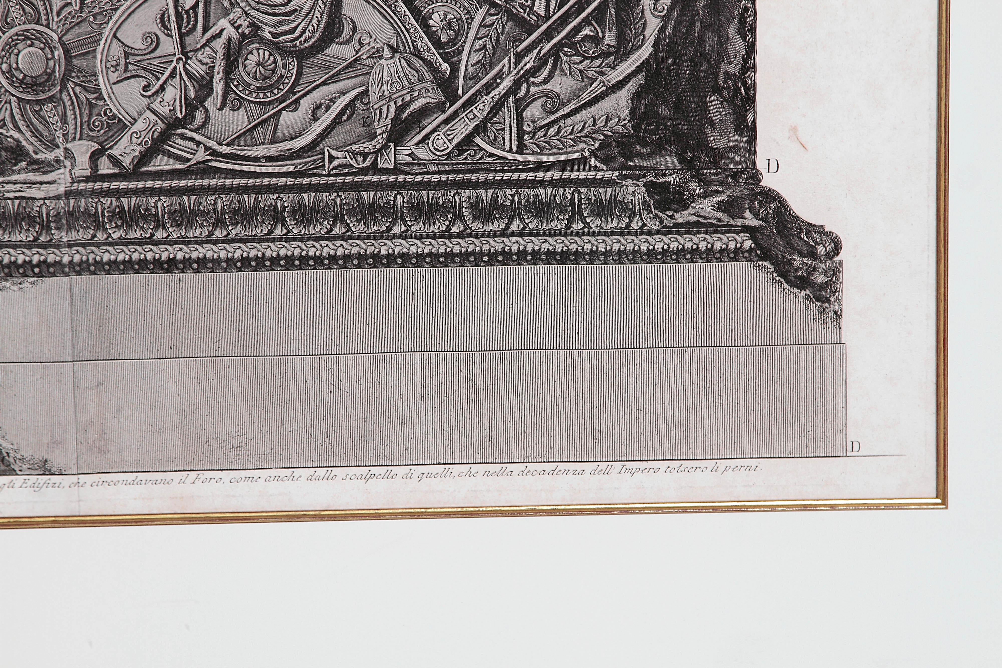 Italian Trajan's Column Plates X and XI by Giovanni Battista Piranesi For Sale