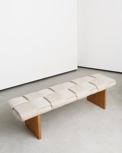 Trama Bench 22, Wool and Solid Wood
