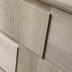 Trama e ordito Solid Wood Bedside table, Walnut in Grey Finish, Contemporary