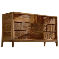 Trama e ordito Solid Wood Dresser, Walnut Natural Finish, Contemporary