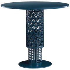 Table plateau bleu