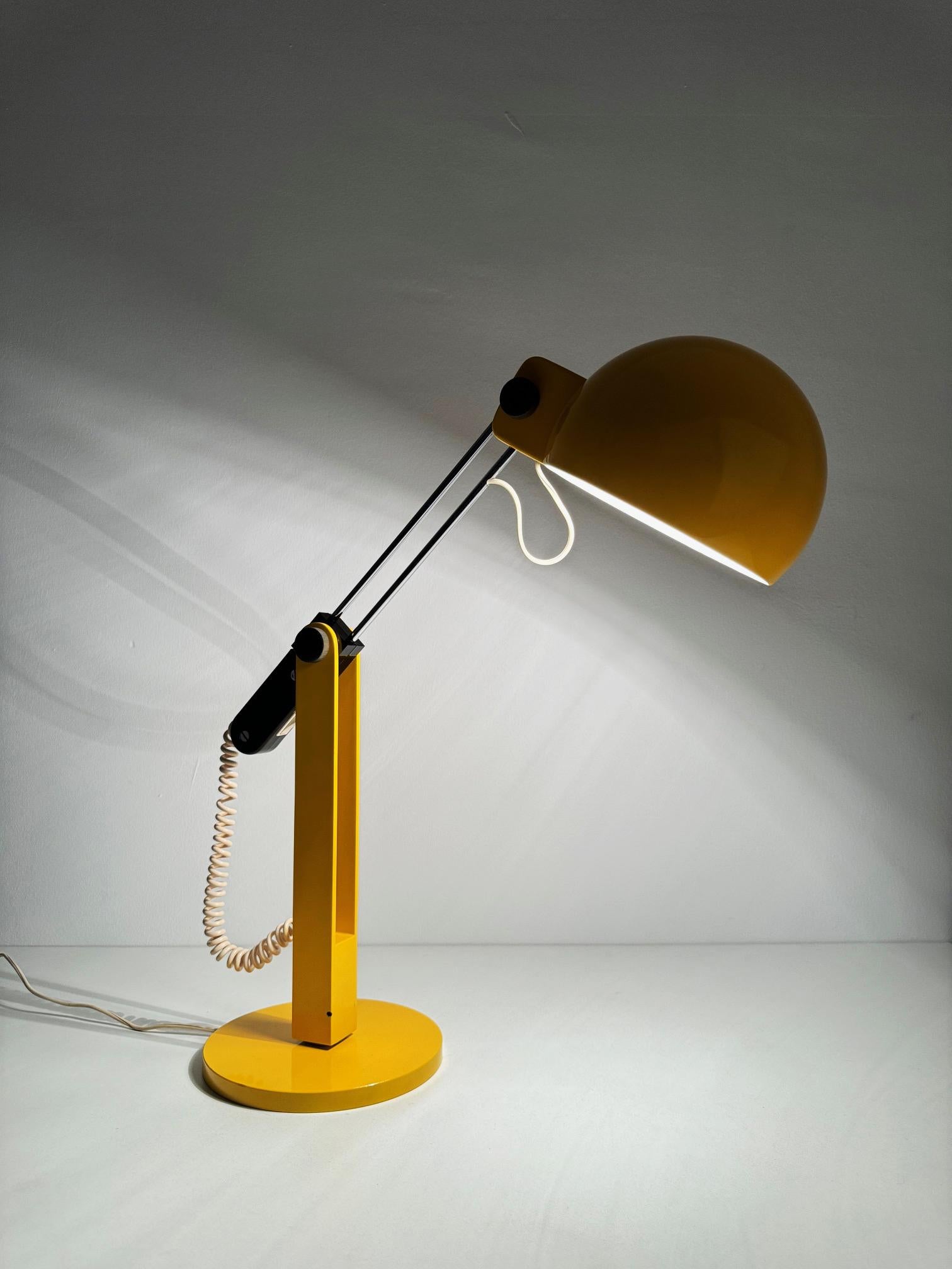Tramo Large Swivel yellow table lamp by Miguel Milá 4