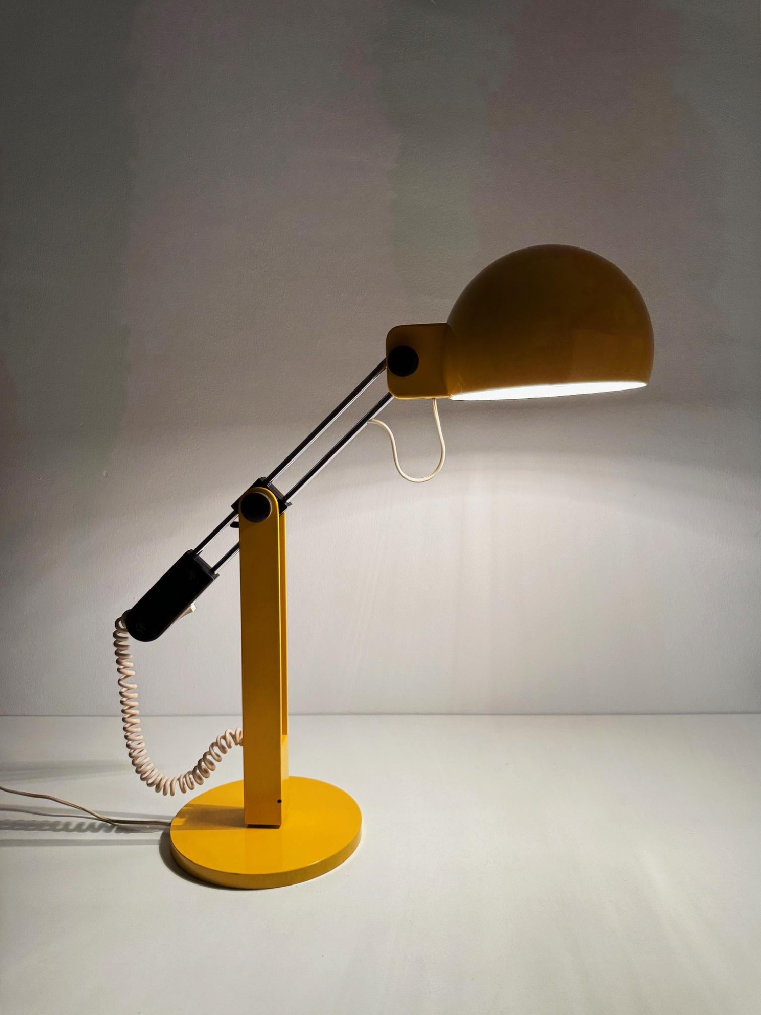 Tramo Large Swivel yellow table lamp by Miguel Milá 2