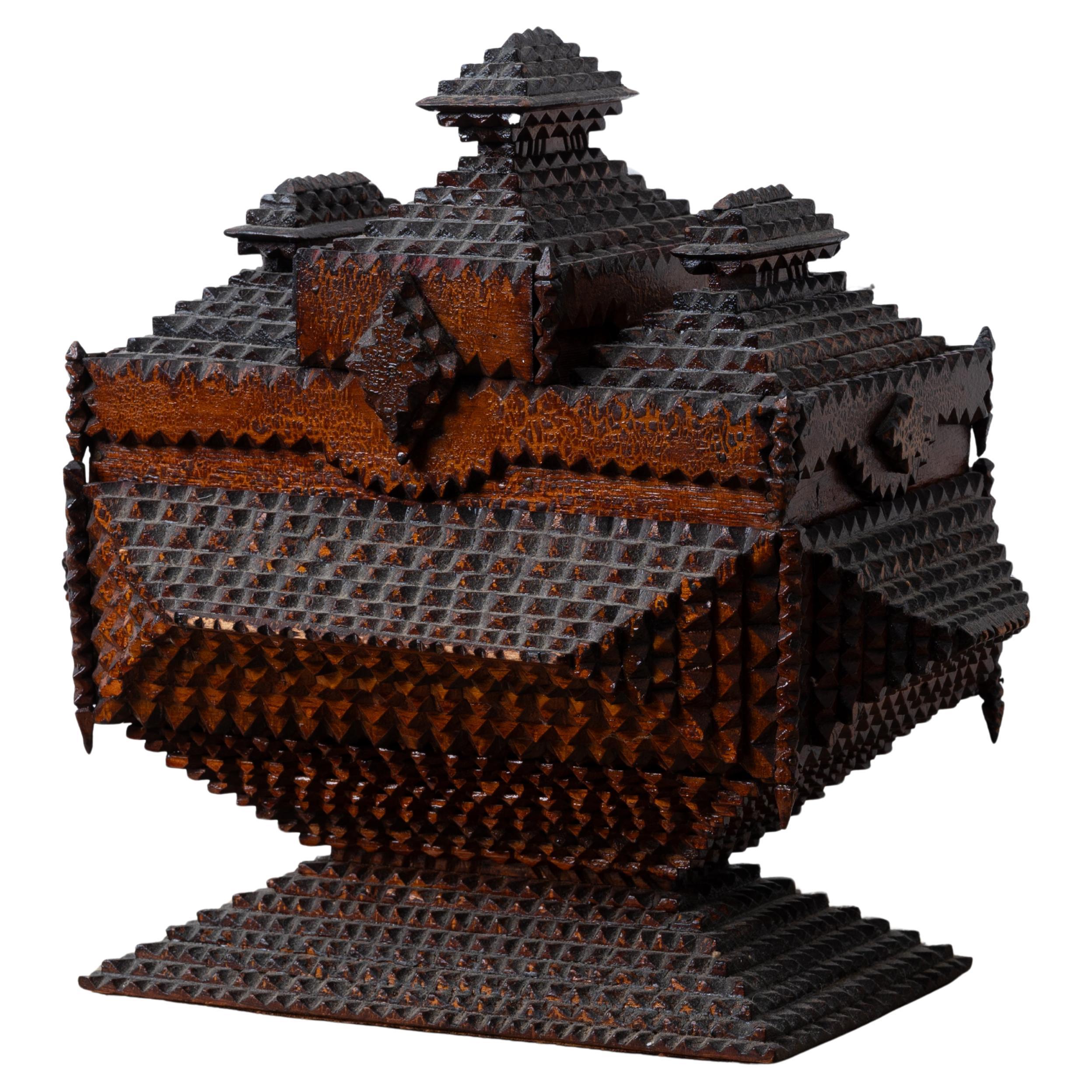 Caja Tramp Art, c.1890