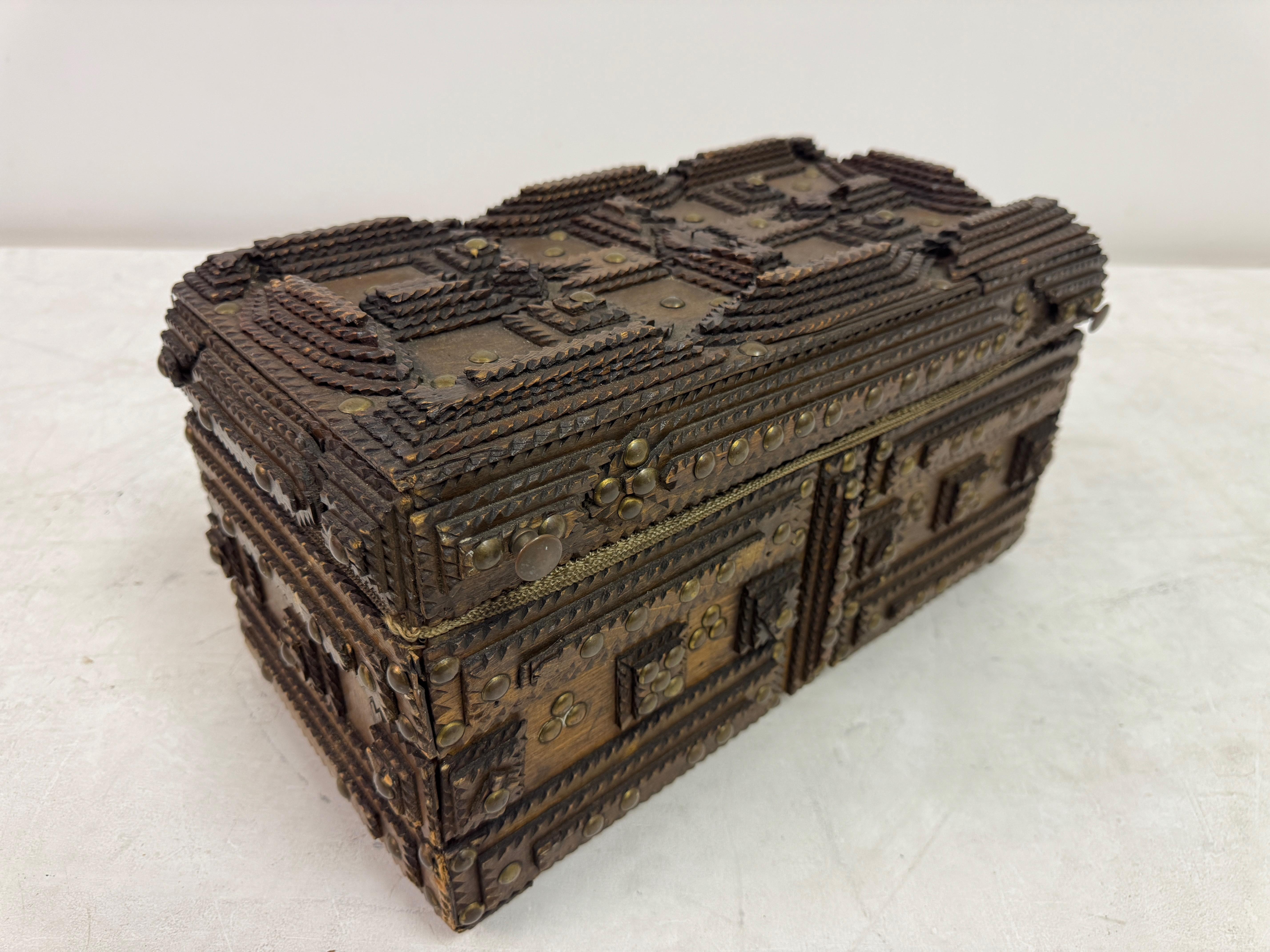 Tramp Art Box or Chest, Early 20th Century For Sale 10
