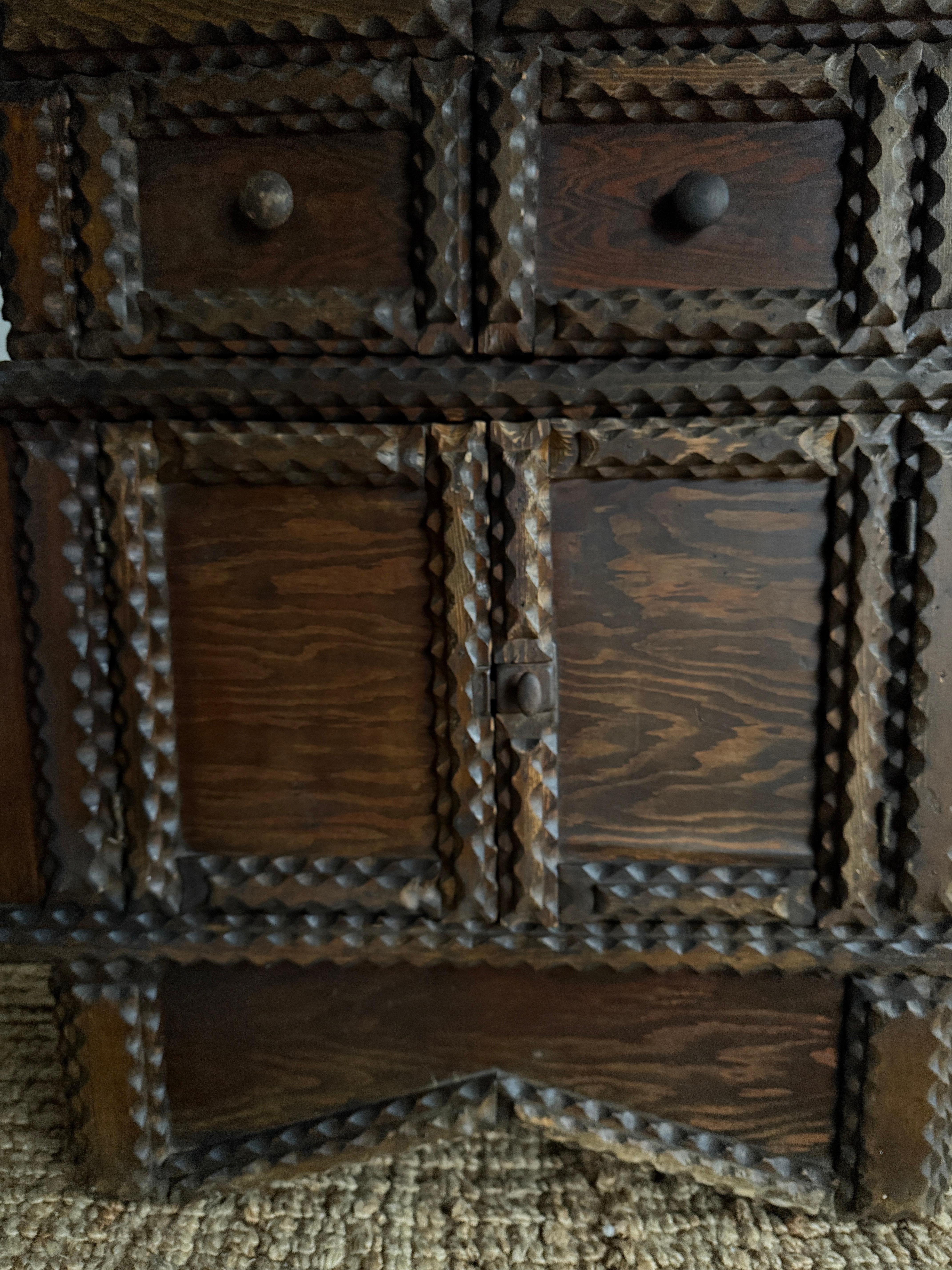 Tramp Art Cabinet 1