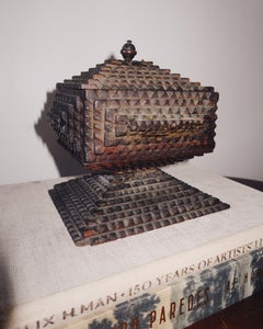 Tramp Art Carved Wood Box, American Folk, circa 1880–1920