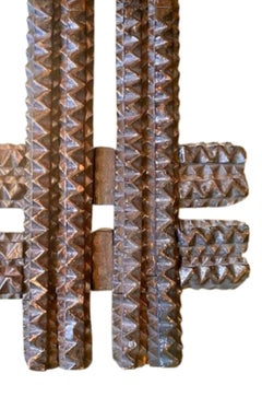 Tramp Art Chip Carved Frame with Mirror, circa 1920s