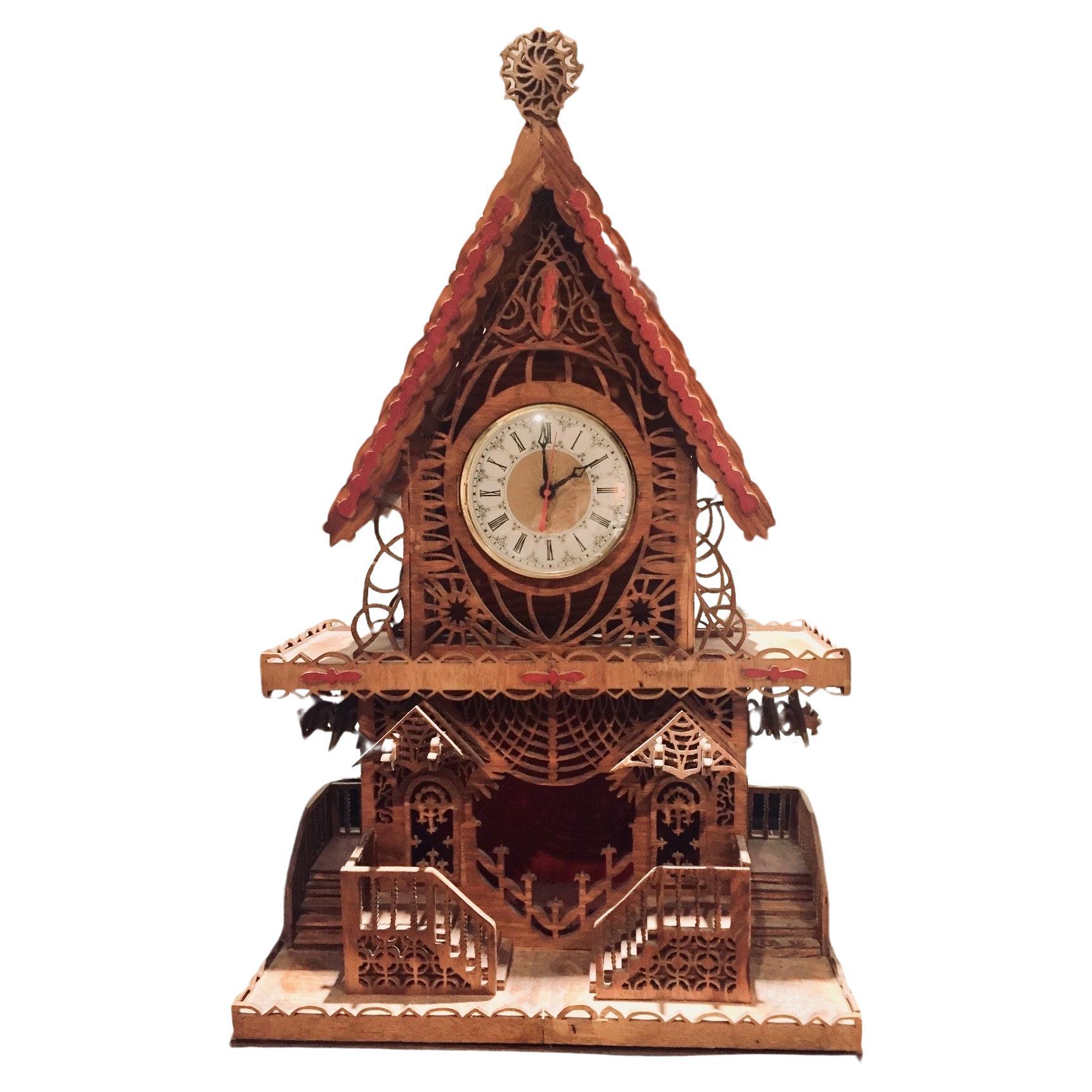 Tramp Art Clock For Sale 11