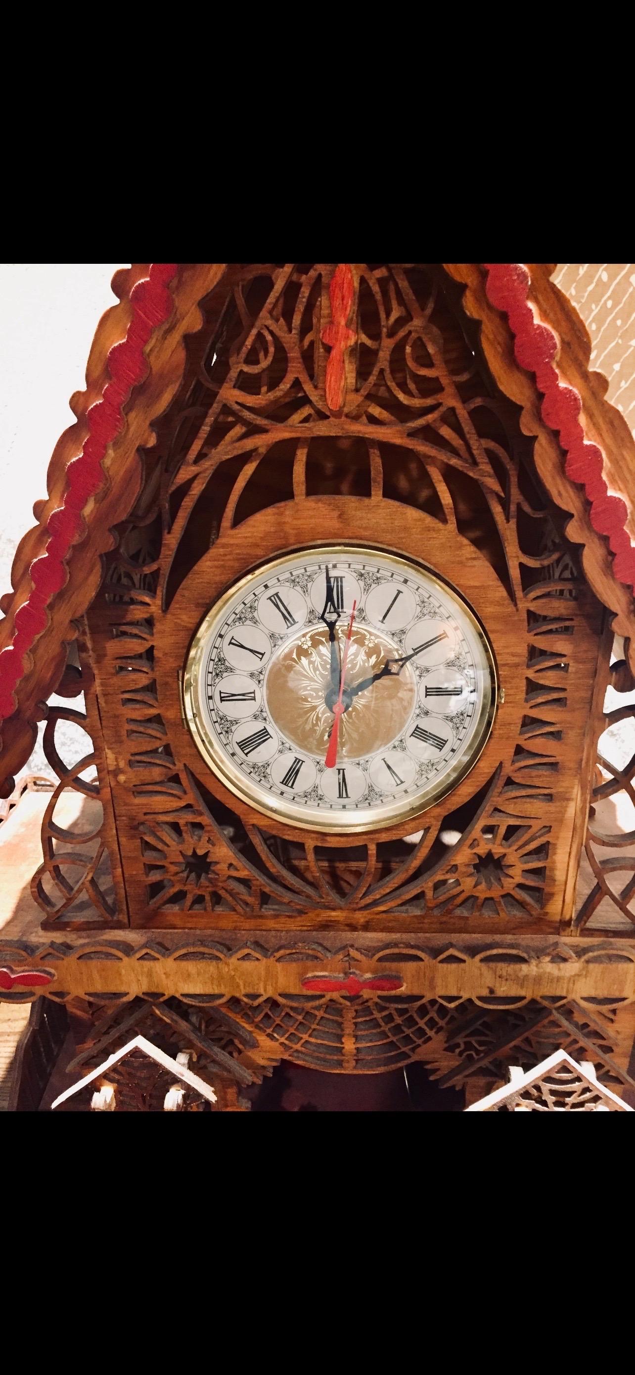 Mid-20th Century Tramp Art Clock For Sale
