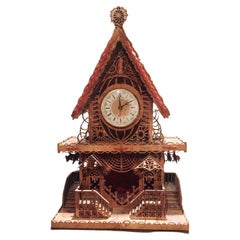 Vintage Tramp Art Clock