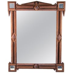 Tramp Art Mirror, Austria, circa 1880