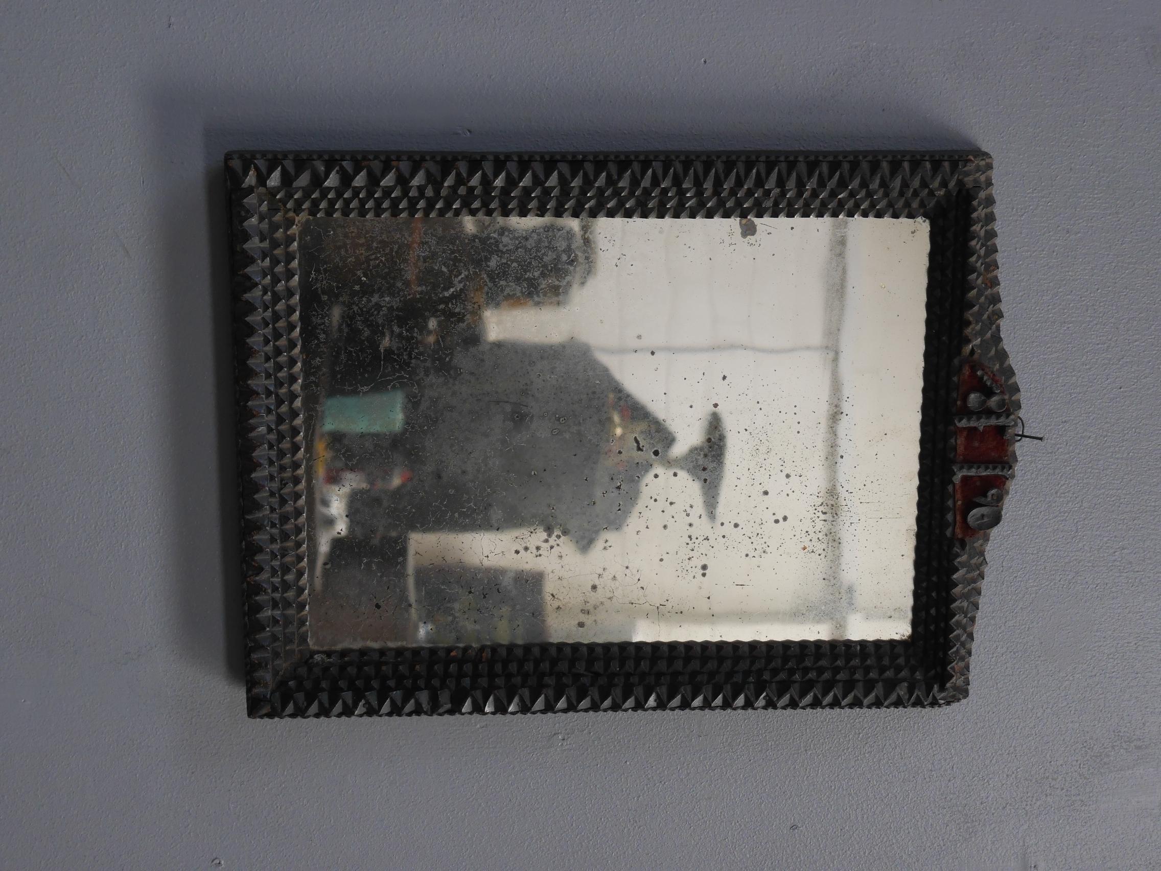 Tramp Art Mirror c1890 In Good Condition In Downham Market, GB