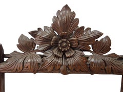 Tramp Art, Mirror Frame for photos, hand carved, 1890, Schwarzwald / Austria