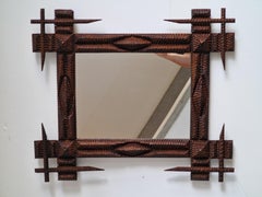 Tramp Art mirror frame