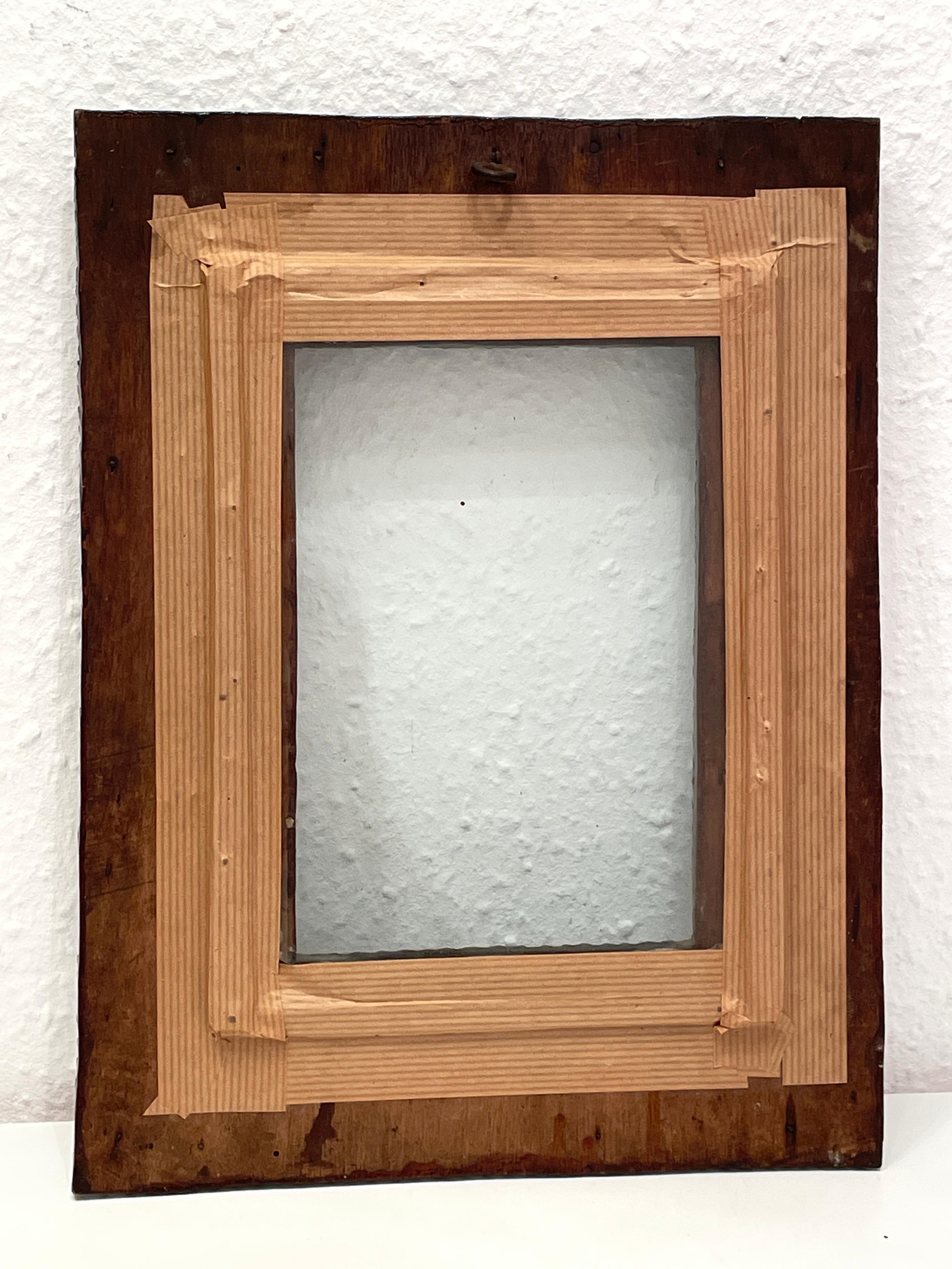 Tramp Art Picture Frame Late 19th Century Antique, German 2