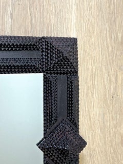 Tramp Art Wall Mirror Rustic Style, Austria ca. 1860