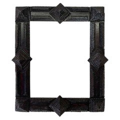 Tramp Art Wall Mirror Rustic Style, Austria ca. 1860