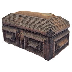 Tramp Art Wood Box. 1850 - 1880
