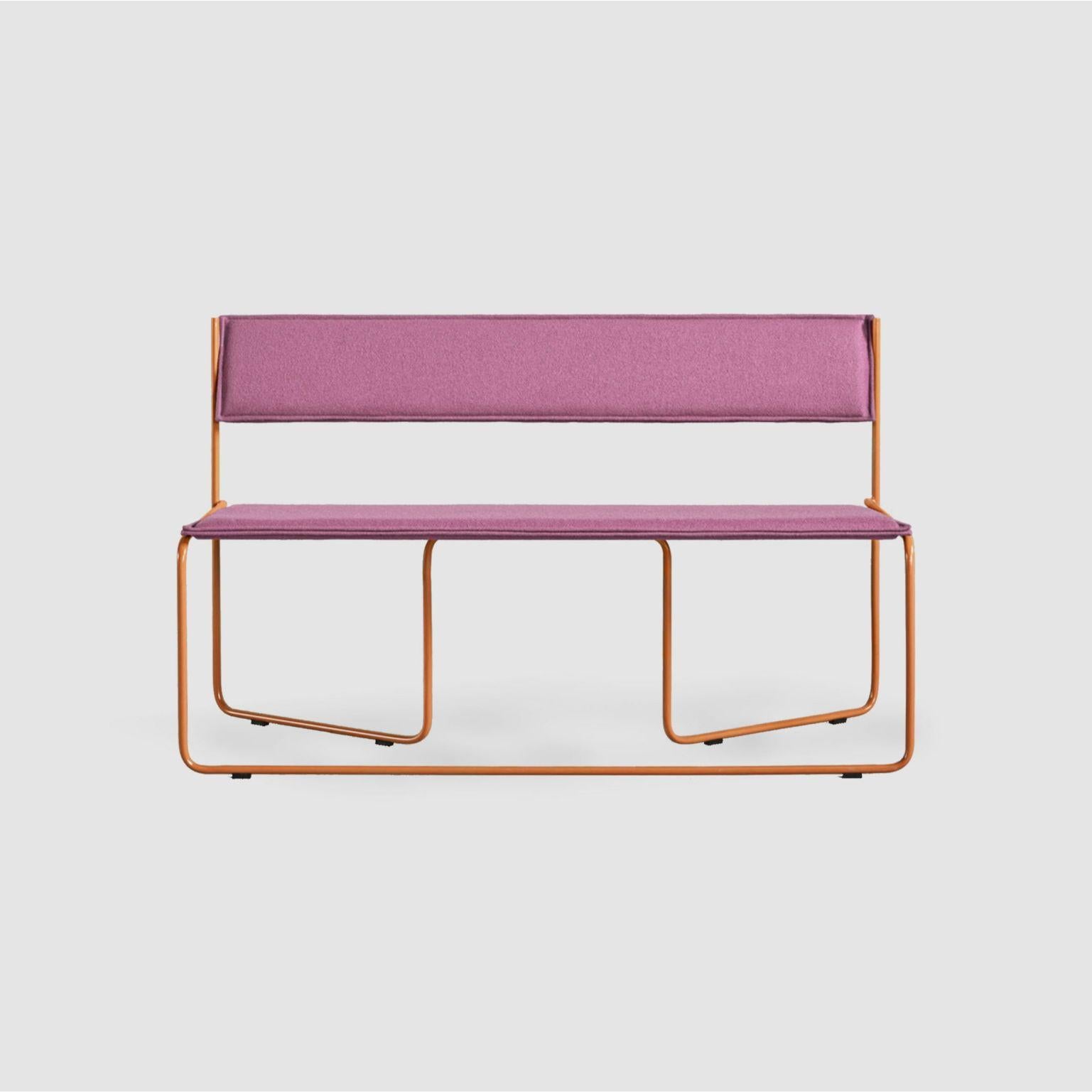 Plated Trampolín Bench, Blue by Pepe Albargues For Sale