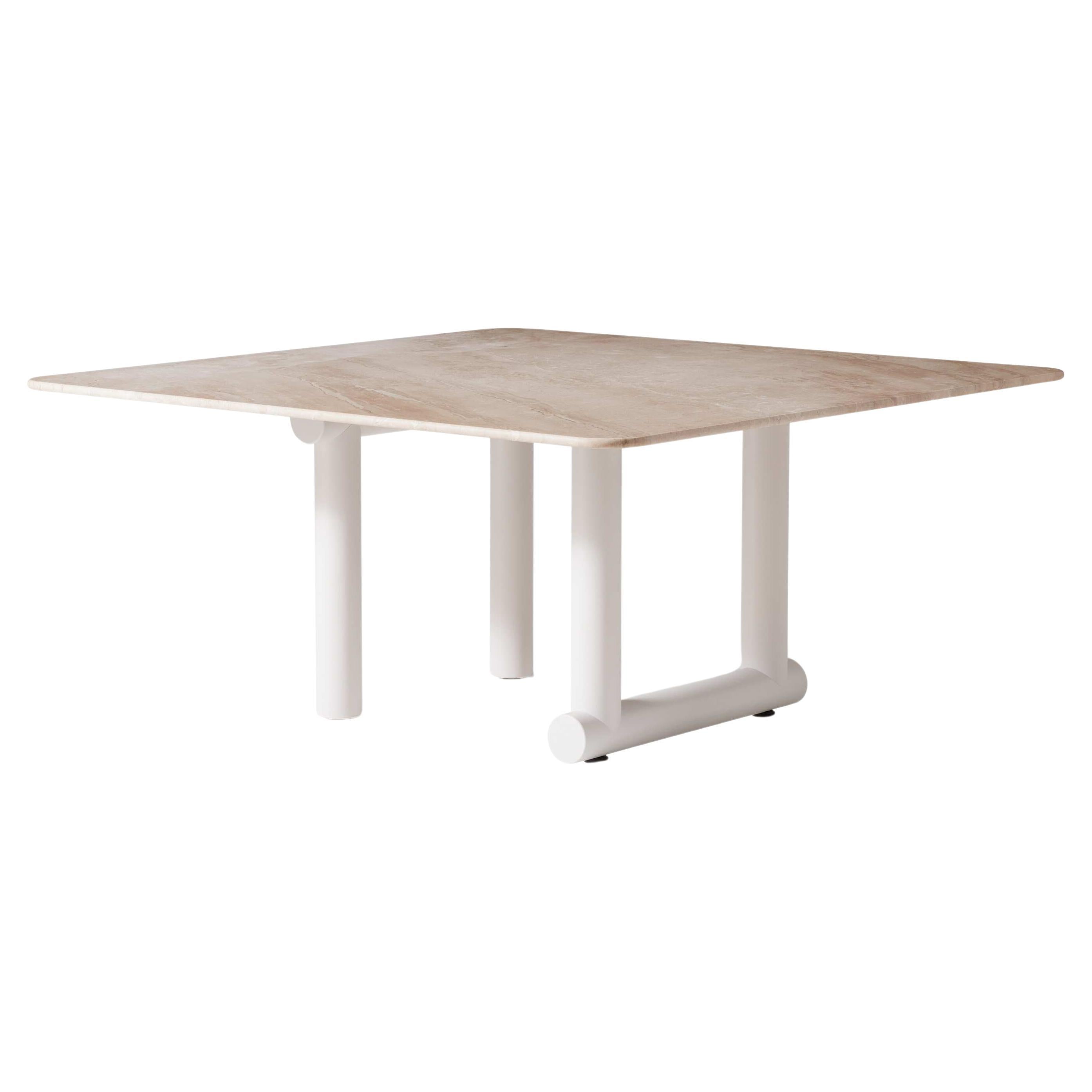 Table de salle à manger Trampoline en marbre beige de Patricia Urquiola pour Cassina