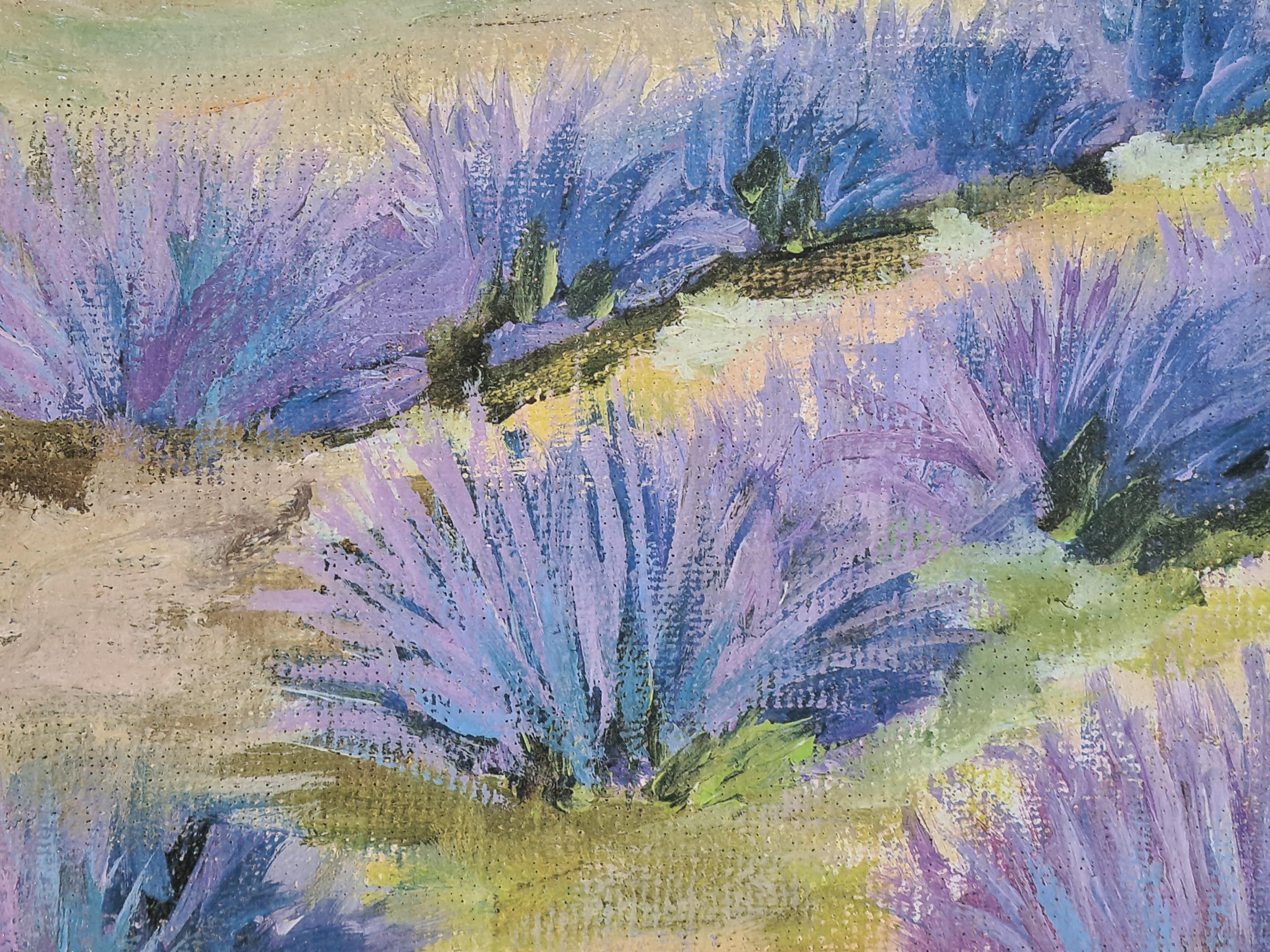 French Impressionist Landscape Lavender Fields and Le Mont Sainte-Victoire 3