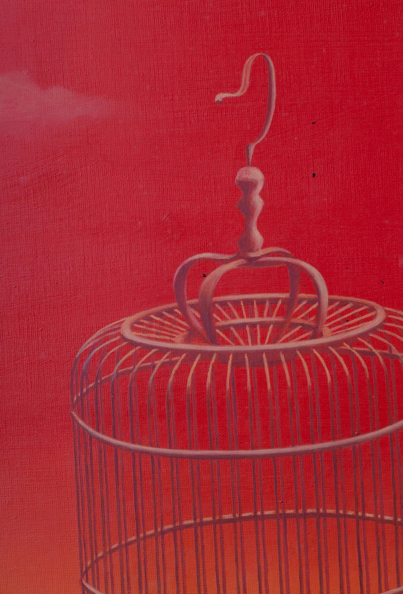 red monochromatic painting