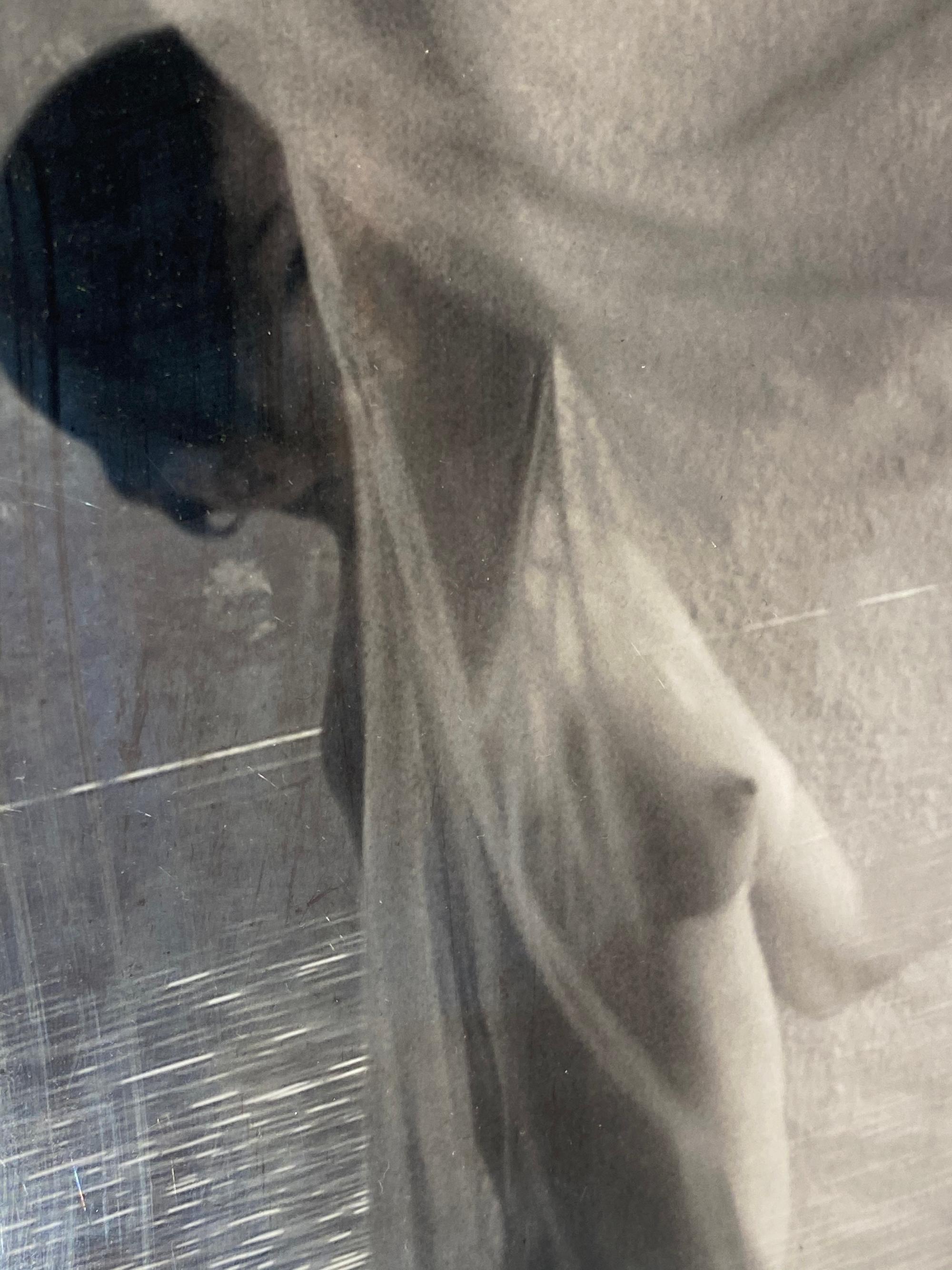 'Lady on Raft', Framed Black & White Photograph, Female Figure For Sale 2