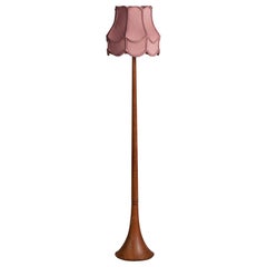 Tranås Stilarmatur, Floor Lamp, Pine, Fabric, Sweden, 1960s